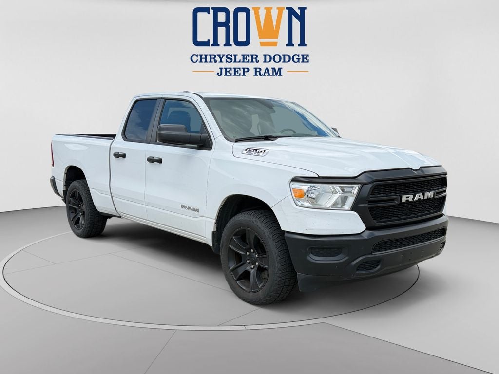 2022 RAM 1500 Tradesman in Bright White Clearcoat — front three-quarter view