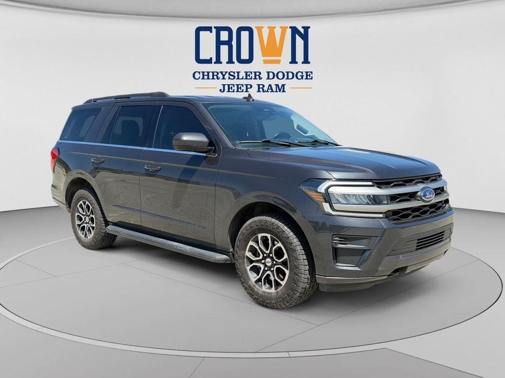2023 Ford Expedition XLT in Dark Matter Metallic — front three-quarter view