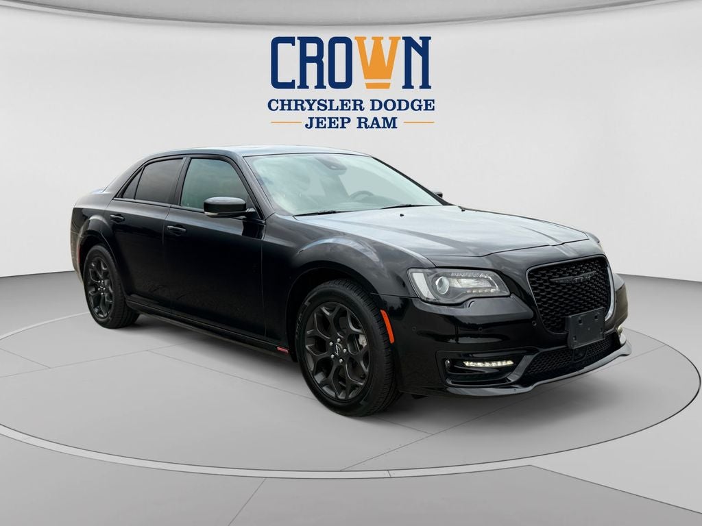 2021 Chrysler 300 Touring in Gloss Black — front three-quarter view