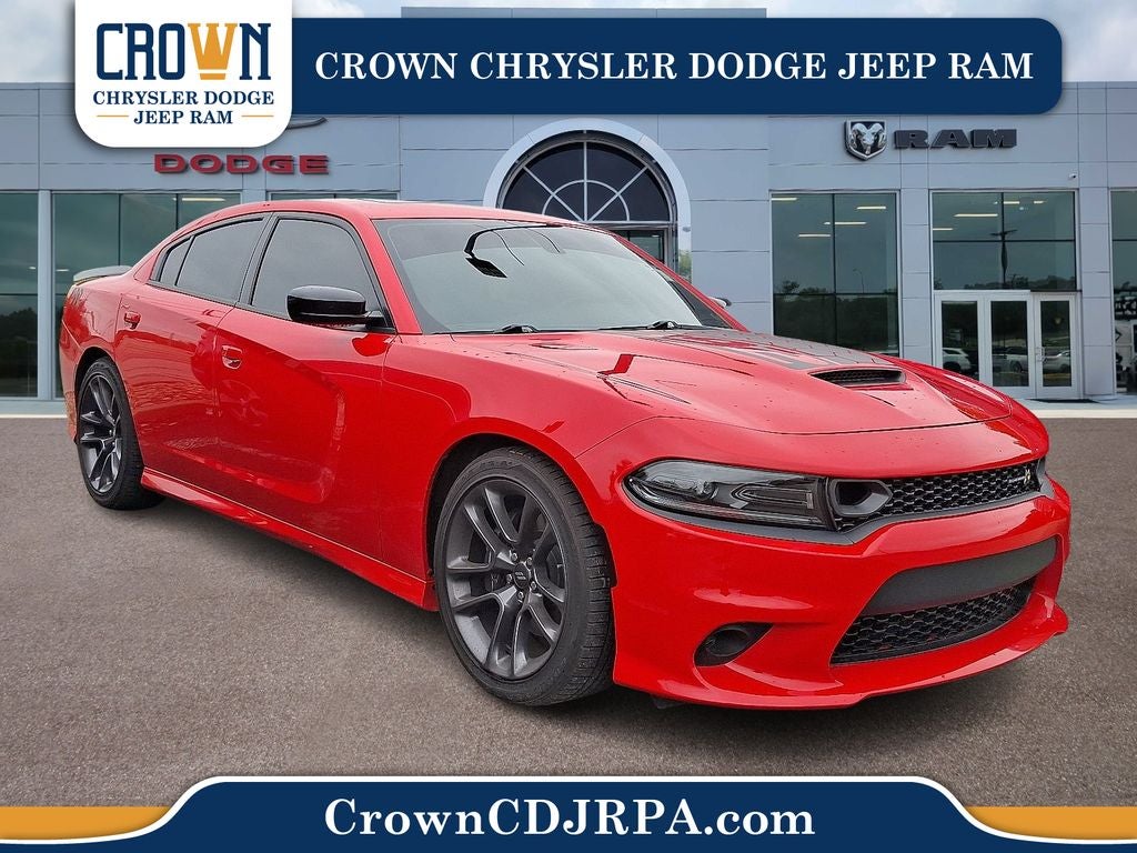 2023 Dodge Charger R/T Scat Pack in Torred Clearcoat — front three-quarter view