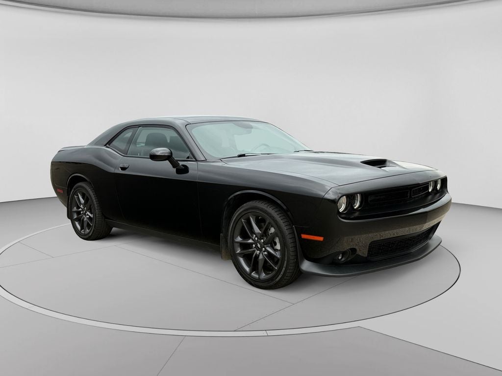 2022 Dodge Challenger GT in Pitch Black Clearcoat — front three-quarter view