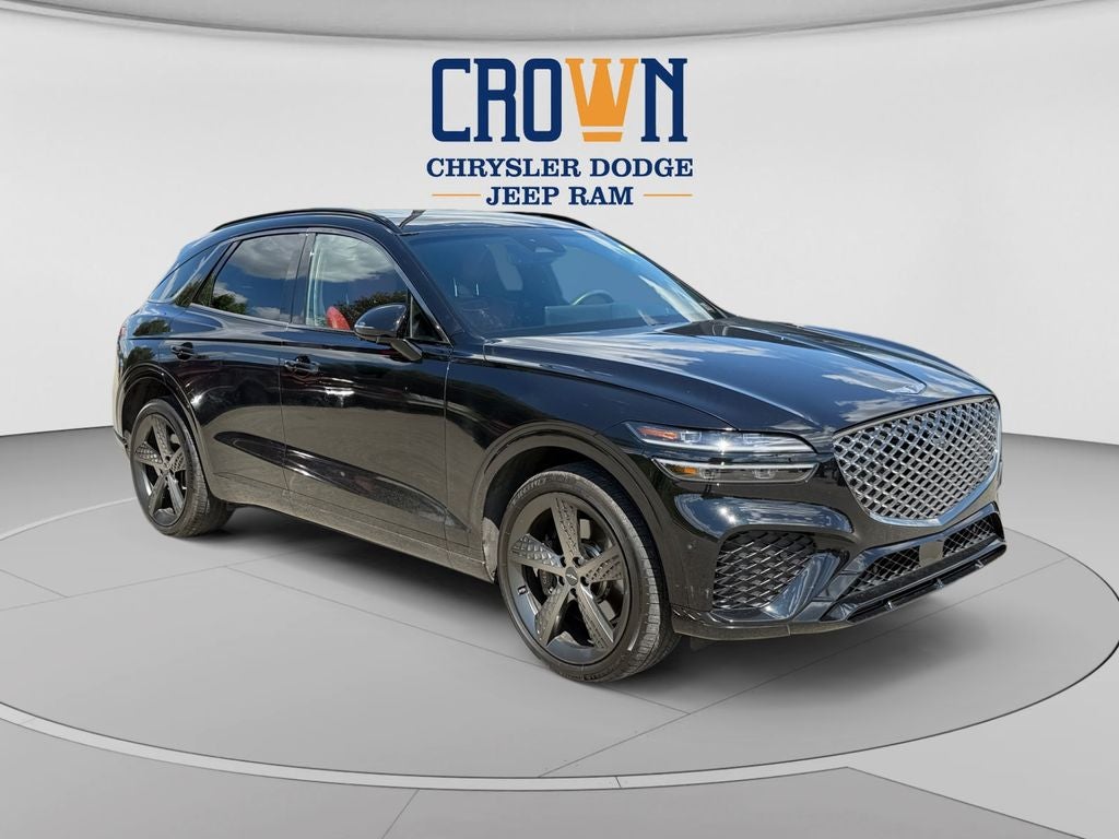 2024 Genesis GV70 3.5T Sport in Vik Black — front three-quarter view