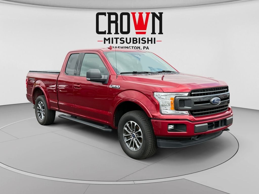 2018 Ford F-150 XLT in Ruby Red Metallic — front three-quarter view