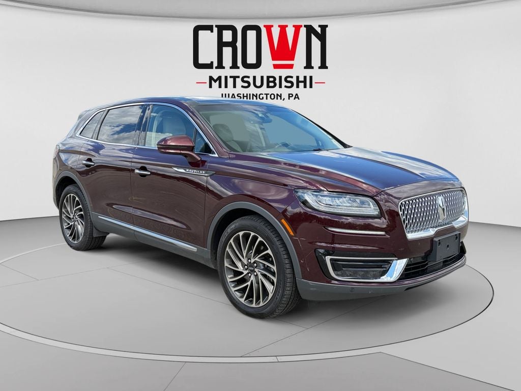 2019 Lincoln Nautilus Reserve in Burgundy Velvet Metallic Tinted Clearcoat — front three-quarter view