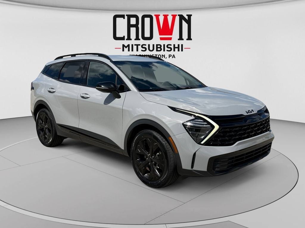 2025 Kia Sportage X-Line in Wolf Gray — front three-quarter view